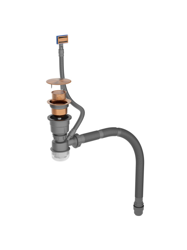 Кухонная мойка Roxen Snake 560220-60-BRS бронза сифон