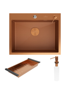Кухонная мойка Roxen Snake 560220-60-BRS бронза комплектация