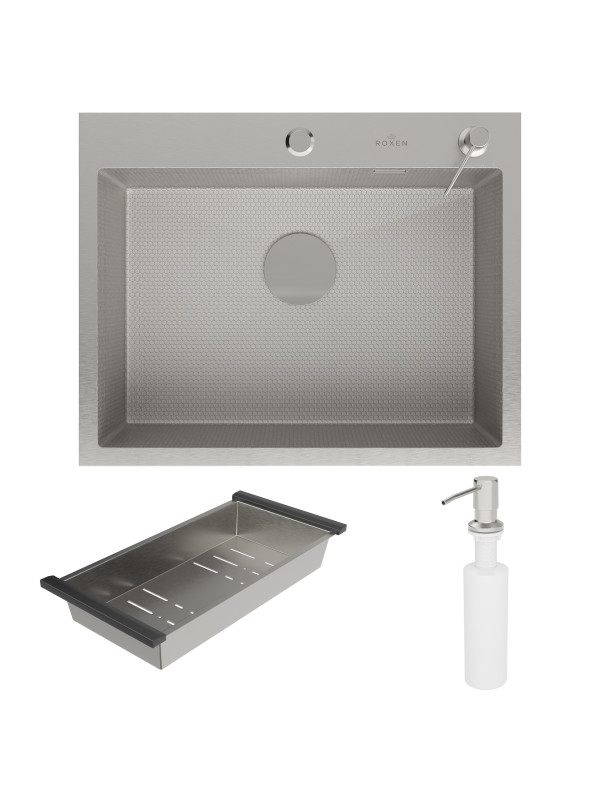 Кухонная мойка Roxen Snake 560220-60-S сатин комплектация