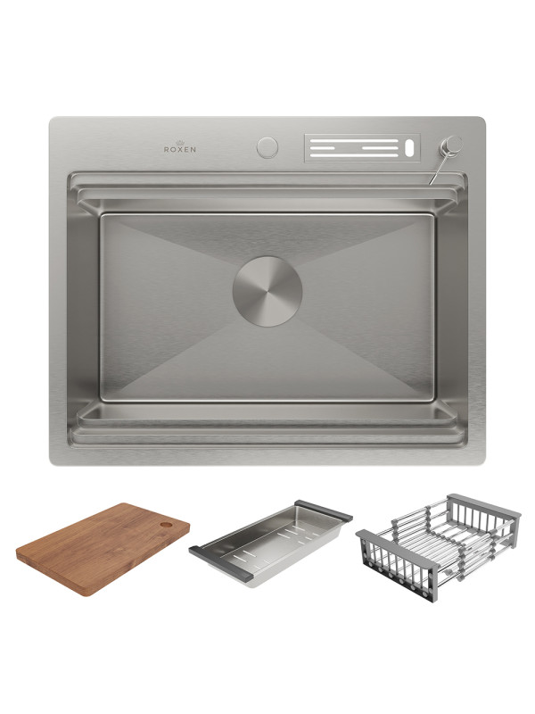 Кухонная мойка Roxen Stage 560250-60 сатин комплектация