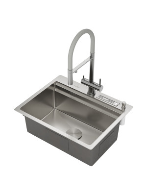 Кухонная мойка Roxen Stage 560250-60 сатин сбоку