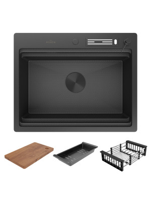 Кухонная мойка Roxen Stage 560250-60-BS оружейная сталь комплектация