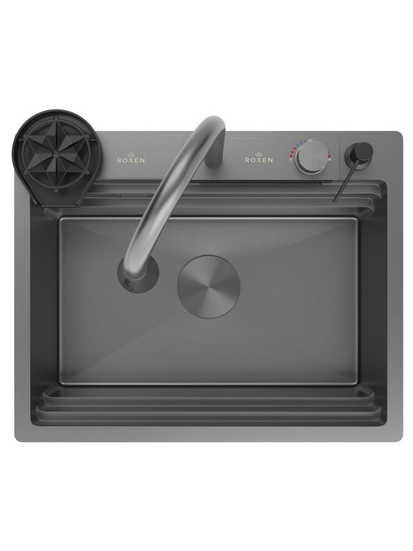Кухонная мойка Roxen Stage Plus 560250-60B графит