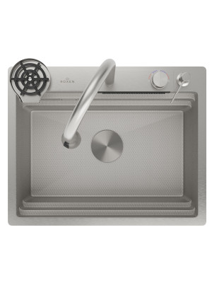 Кухонная мойка Roxen Stage Plus 560250-60-S текстурный сатин