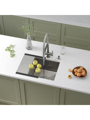 Кухонная мойка Roxen Uno 560210-44 сатин в интерьере