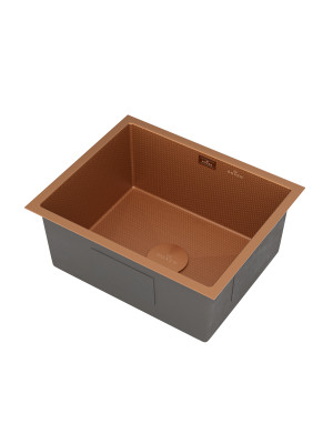 Кухонная мойка Roxen Uno 560210-54-BRS бронза сбоку