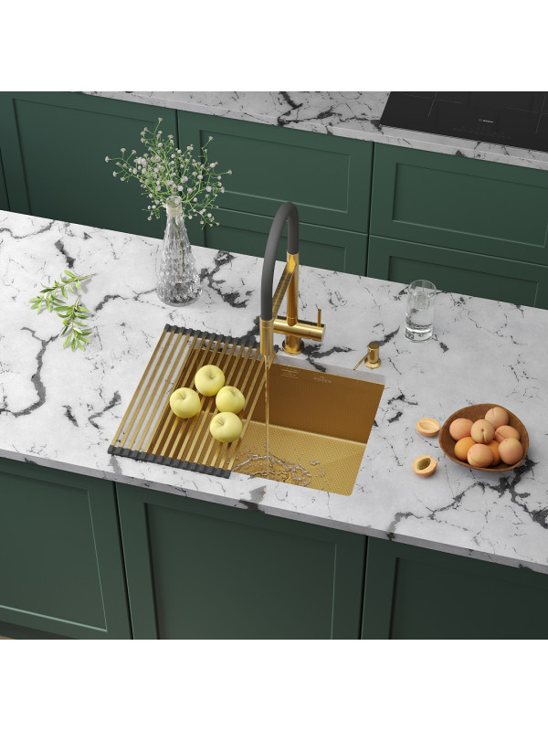 Кухонная мойка Roxen Uno 560210-54-GS золотистый в интерь
