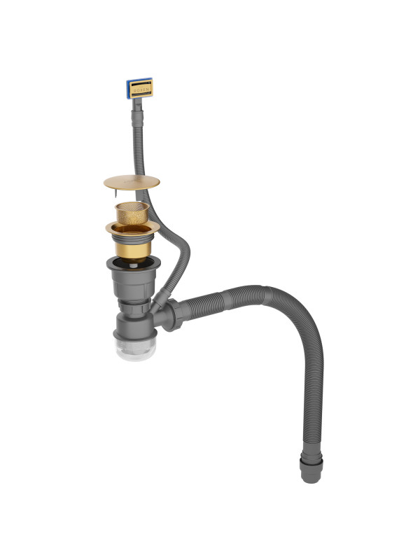 Кухонная мойка Roxen Uno 560210-54-GS золотистый сифон