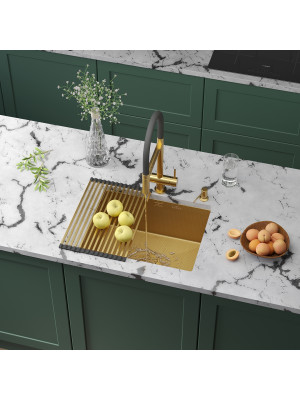 Кухонная мойка Roxen Uno 560210-54-GS золотистый в интерь