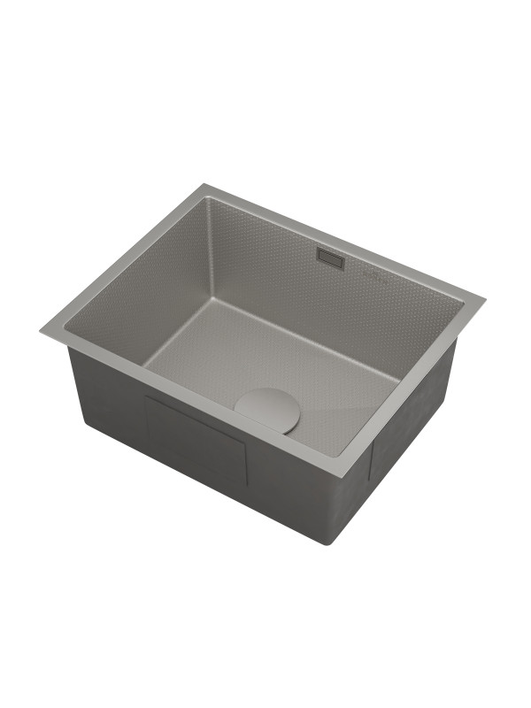 Кухонная мойка Roxen Uno 560210-54-S сатин сбоку