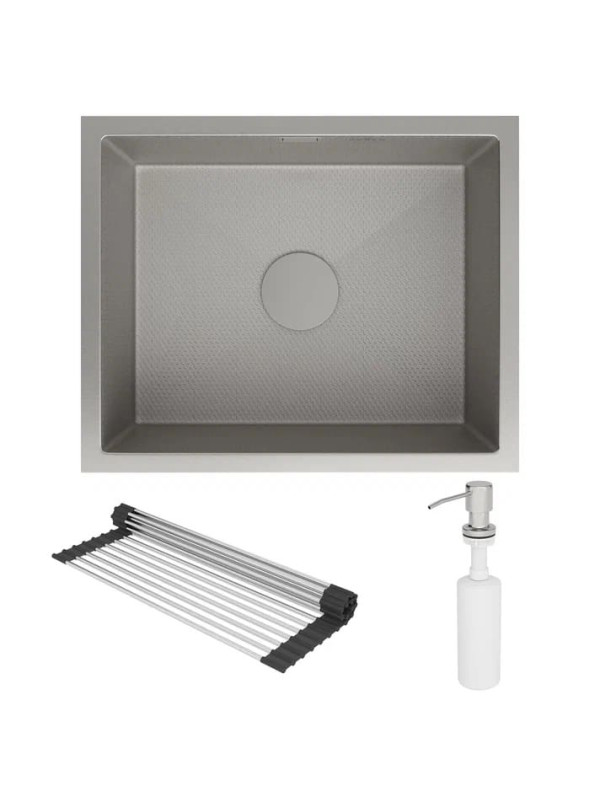 Кухонная мойка Roxen Uno 560210-54-S сатин в комплекте