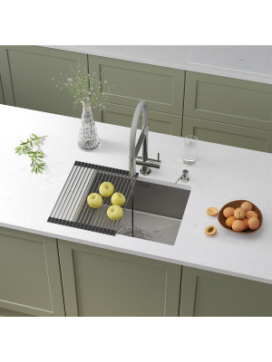 Кухонная мойка Roxen Uno 560210-54-S сатин в интерьере
