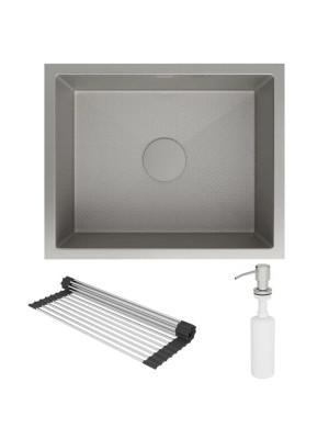 Кухонная мойка Roxen Uno 560210-54-S сатин в комплекте