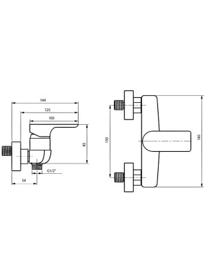 Гигиенический душ Ahti Sipoo SB305017 схема