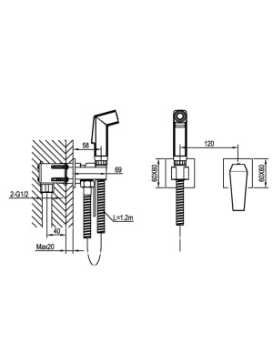 Гигиенический душ Ahti Vaasa VA305217 схема