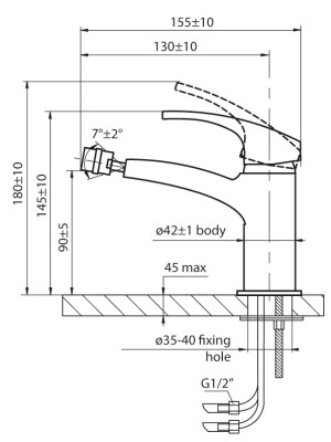 Смеситель Ahti Savo SV501001 хром схема