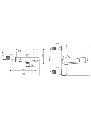 Смеситель Ahti Alavus AV405001 хром схема