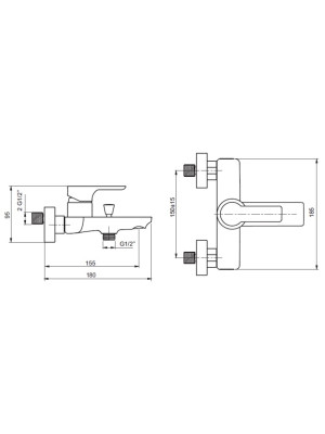 Смеситель Ahti Somero SO405001 хром схема