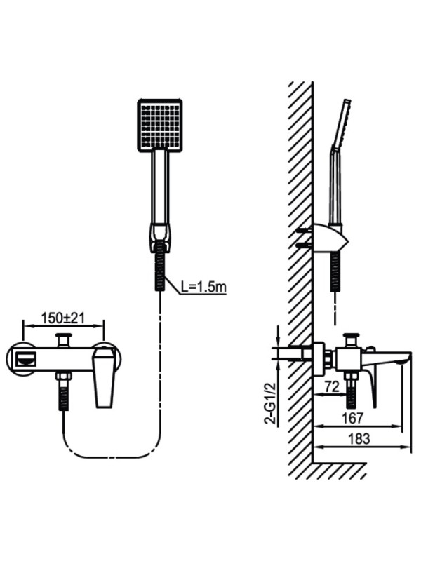 Смеситель Ahti Vaasa VA405001 хром схема