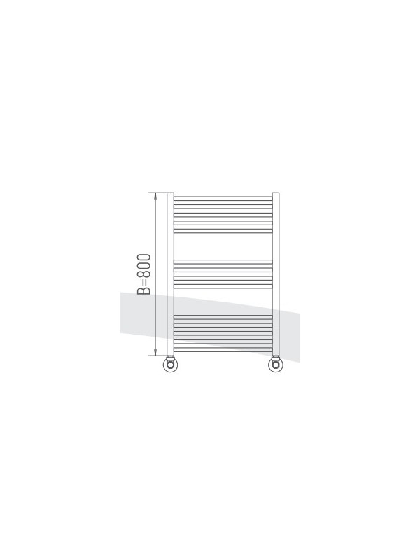 Полотенцесушитель Ukko Астрид 500х800 НП (1/2") схема