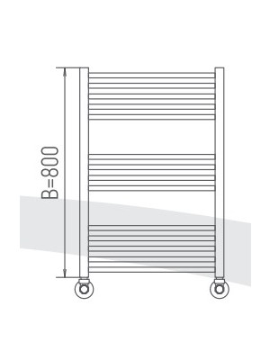 Полотенцесушитель Ukko Астрид 500х800 НП (1/2") схема