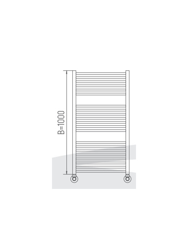 Полотенцесушитель Ukko Мэрит 500х1000 НП (1/2") схема