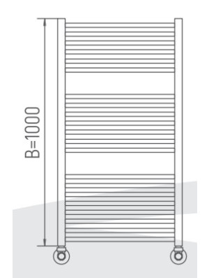 Полотенцесушитель Ukko Мэрит 500х1000 НП (1/2") схема