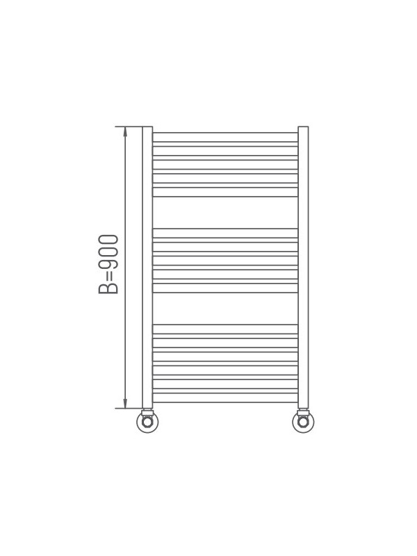 Полотенцесушитель Ukko Норланд 500х900 НП (1/2") схема