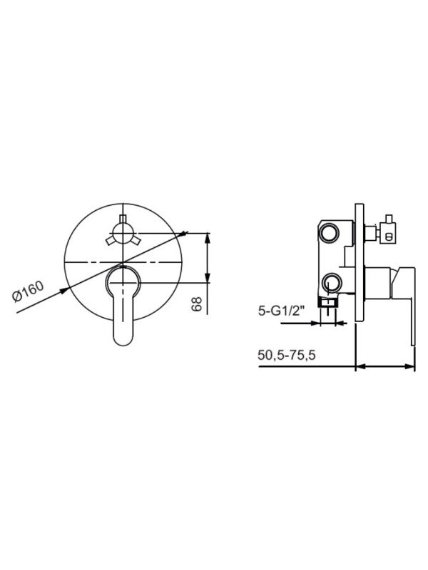 Смеситель Ahti Satakunta SK405123 хром схема