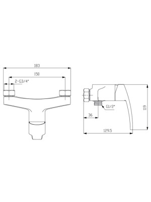 Смеситель Ahti Savo SV305000 хром схема