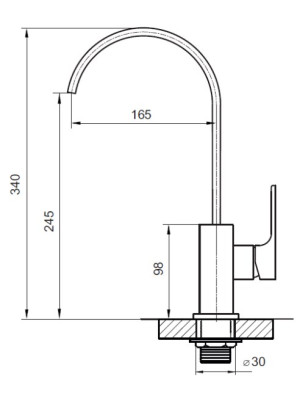 Смеситель Ahti Heinola HN101011 хром схема