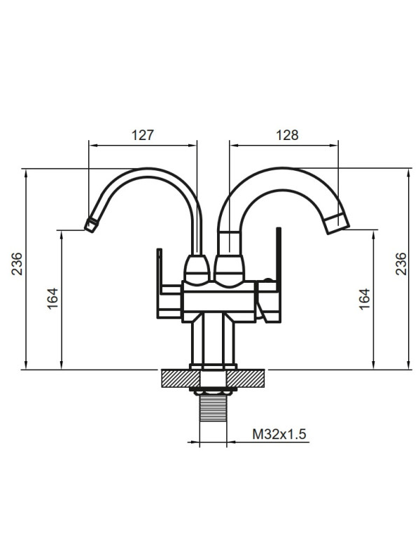 Смеситель Ahti Kemi KM823015 хром схема
