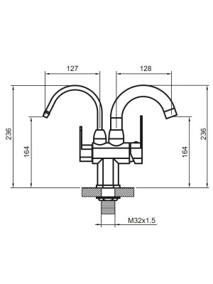 Смеситель Ahti Kemi KM823015 хром схема