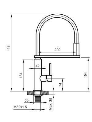 Смеситель Ahti Kemi KM833020 хром схема