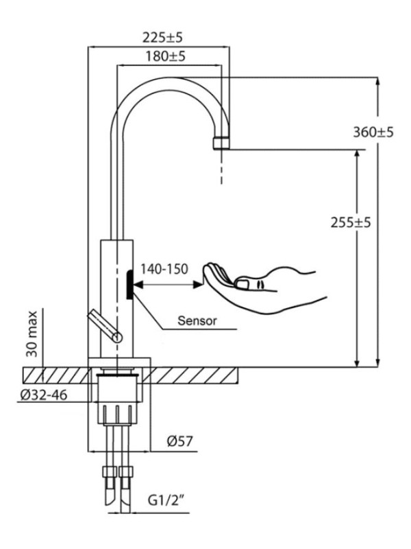 Смеситель Ahti SN107411 хром схема