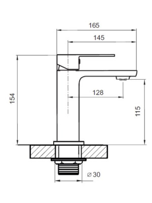 Смеситель Ahti Heinola HN201001 хром схема