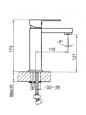 Смеситель Ahti Kotka KO201001 хром схема
