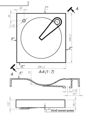 Умывальник Andrea Angy схема