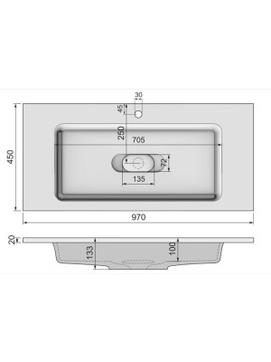 Умывальник Andrea Modul 1000 схема