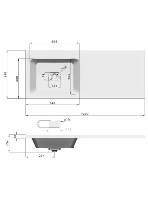 Умывальник Madera Kamilla 120 L