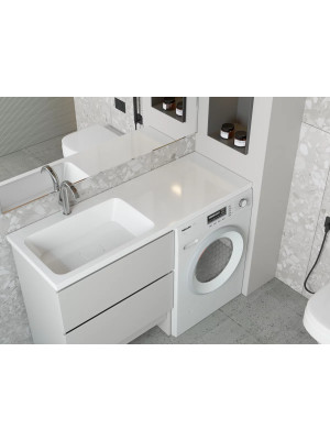 Умывальник Madera Kamilla 130 L в интерьере