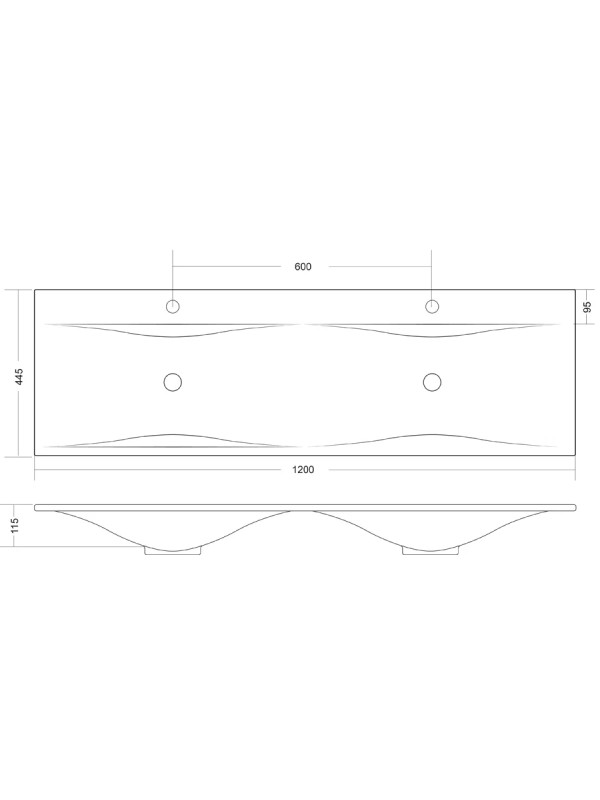 Умывальник Madera Pulsus 120 схема
