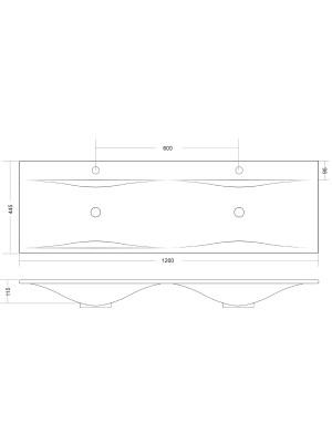 Умывальник Madera Pulsus 120 схема