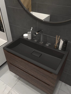 Умывальник Versalia Absolute 70 black в интерьере