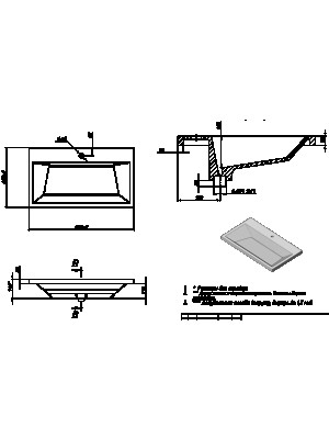 Умывальник Versalia Lotos 80 схема