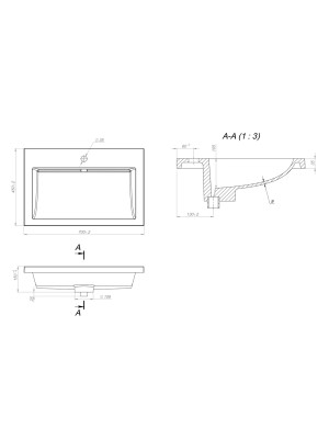 Умывальник Versalia Luxor 70 схема