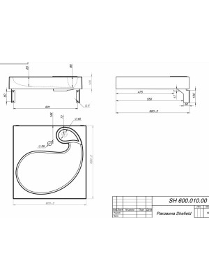 Умывальник Versalia Sheffield 60 схема