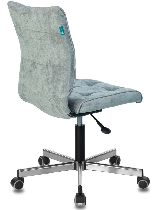 Кресло компьютерное Бюрократ CH-330M серо-голубой вид сзади