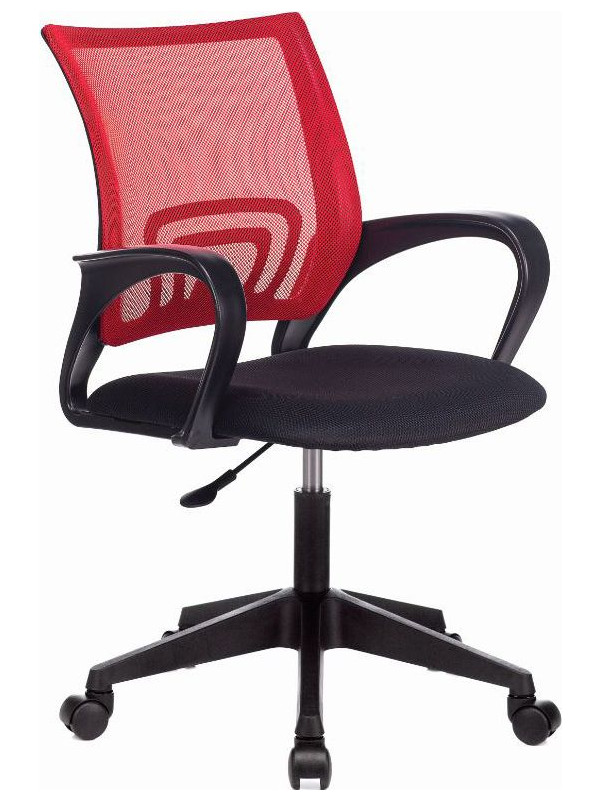Кресло компьютерное Бюрократ CH-695NLT черный/красный