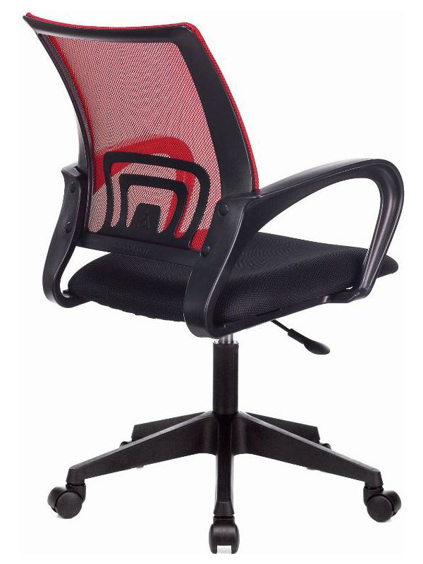 Кресло компьютерное Бюрократ CH-695NLT черный/красный вид сзади